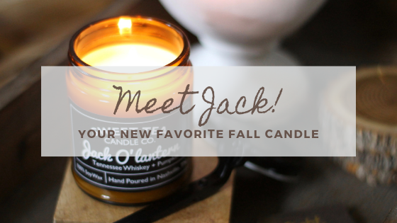 Sweet Tea Candle Co. Jack O'lantern candle- Tennessee Whiskey + Pumpkin Spice